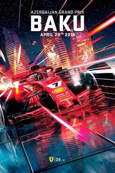 Постер F1 Ferrari Azerbaijan Grand Prix Baku
