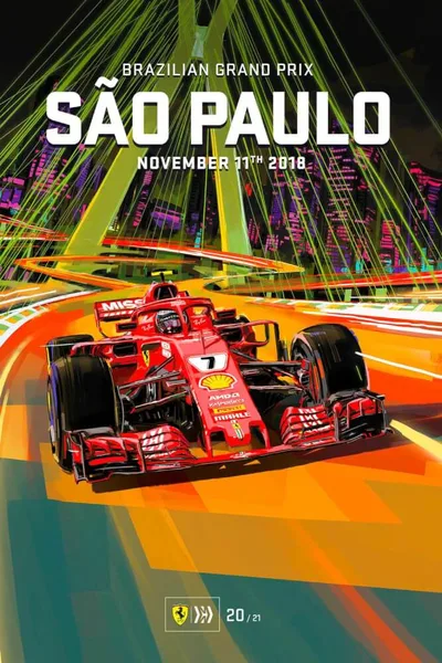 Постер F1 Ferrari Brazilian Grand Prix Sao Paulo