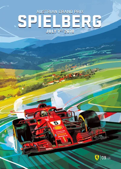 Постер F1 Ferrari Spielberg