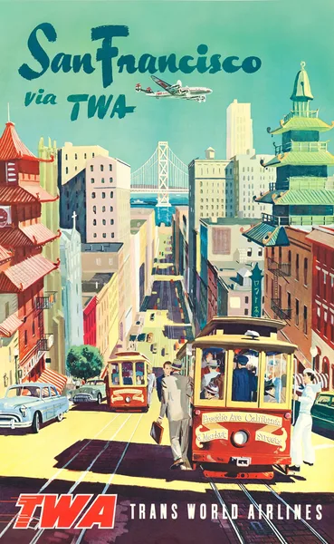 Постер San Francisco Fly TWA