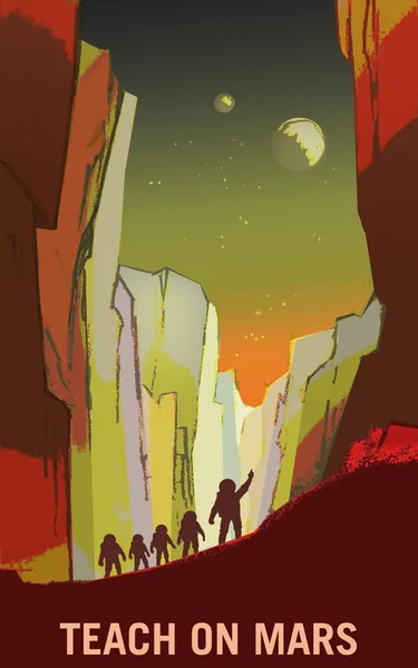 Постер NASA: Teach On Mars