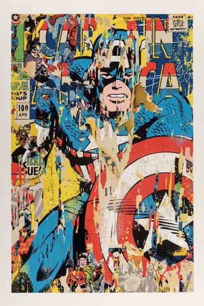 Постер Captain America by Mr. Brainwash