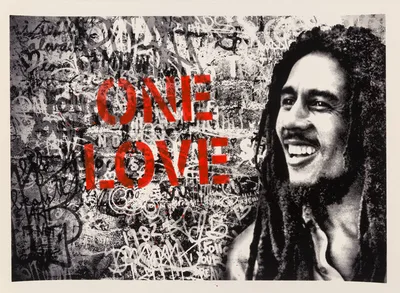 Постер One love by Mr. Brainwash