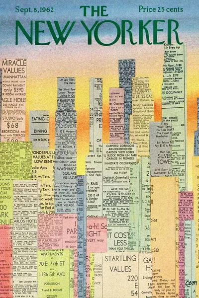 Постер с обложкой The New Yorker 08.09.1962