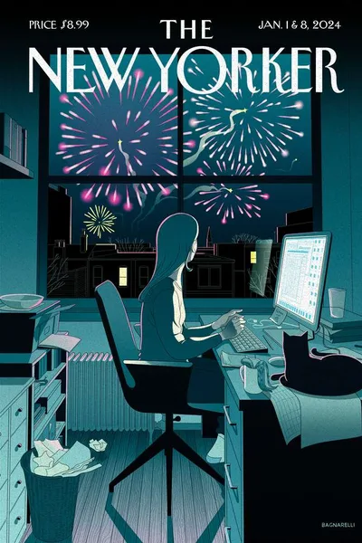 Постер с обложкой The New Yorker 01.01.2024