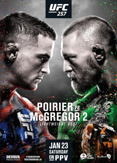 Постер UFC 257 (Дастин Пуарье – Конор Макгрегор)