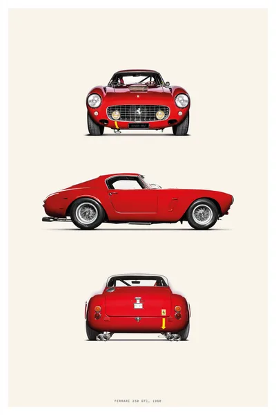 Постер Ferrari 250 GTC 1960