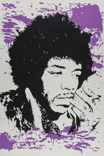 Постер Jimi Hendrix Purple Haze by Mr. Brainwash