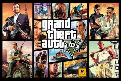 Постер Grand Theft Auto 5 (GTA 5)